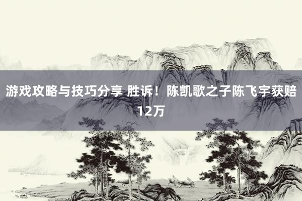 游戏攻略与技巧分享 胜诉！陈凯歌之子陈飞宇获赔12万