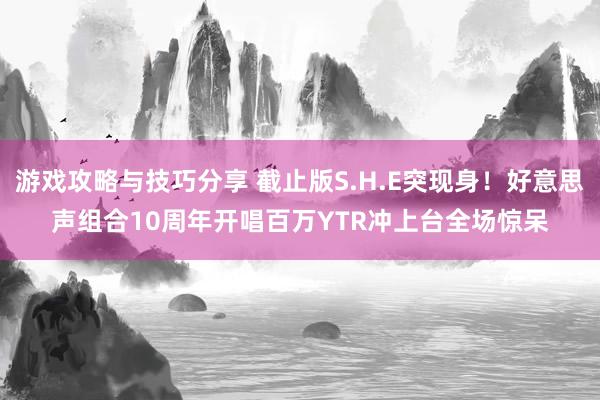 游戏攻略与技巧分享 截止版S.H.E突现身！好意思声组合10周年开唱　百万YTR冲上台全场惊呆