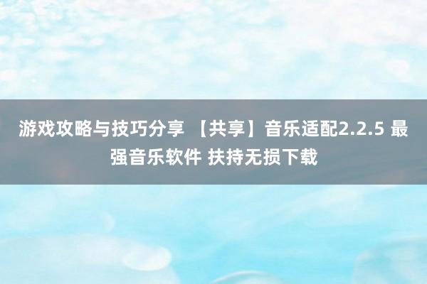 游戏攻略与技巧分享 【共享】音乐适配2.2.5 最强音乐软件 扶持无损下载